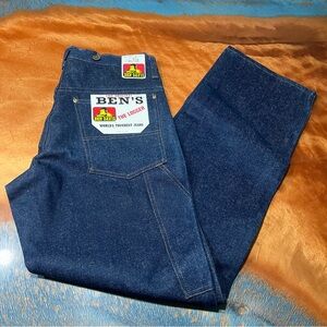 Vintage Ben Davis Logger Jeans Dark Wash New NOS 32x34 Made in USA Cotton